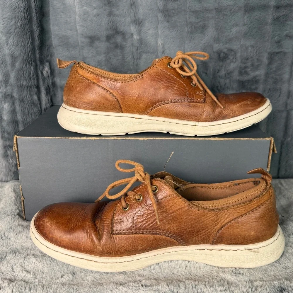 Born Harrison Mens Brown Leather Oxford Shoes BM0006506 Size 9M